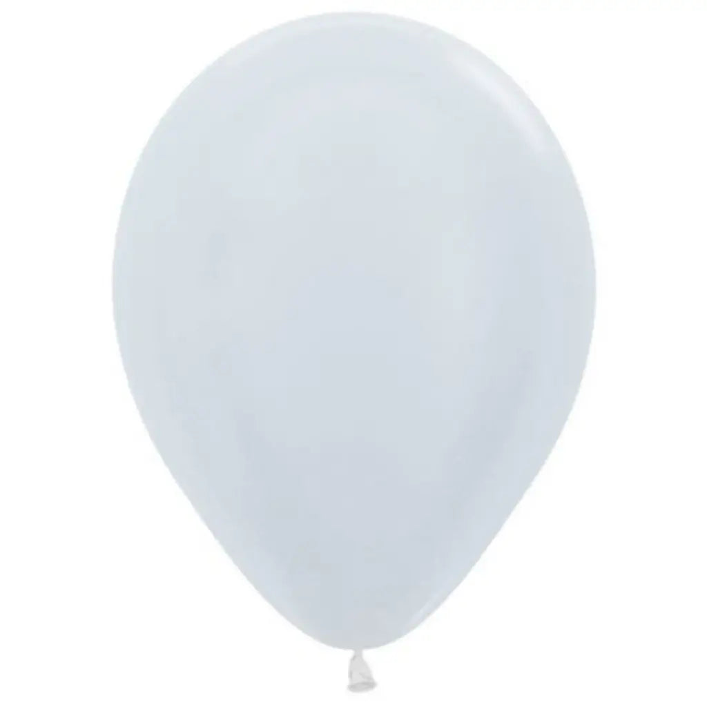 Alpen Decrotex Latex Balloon Satin White 12cm 100Pk 206201