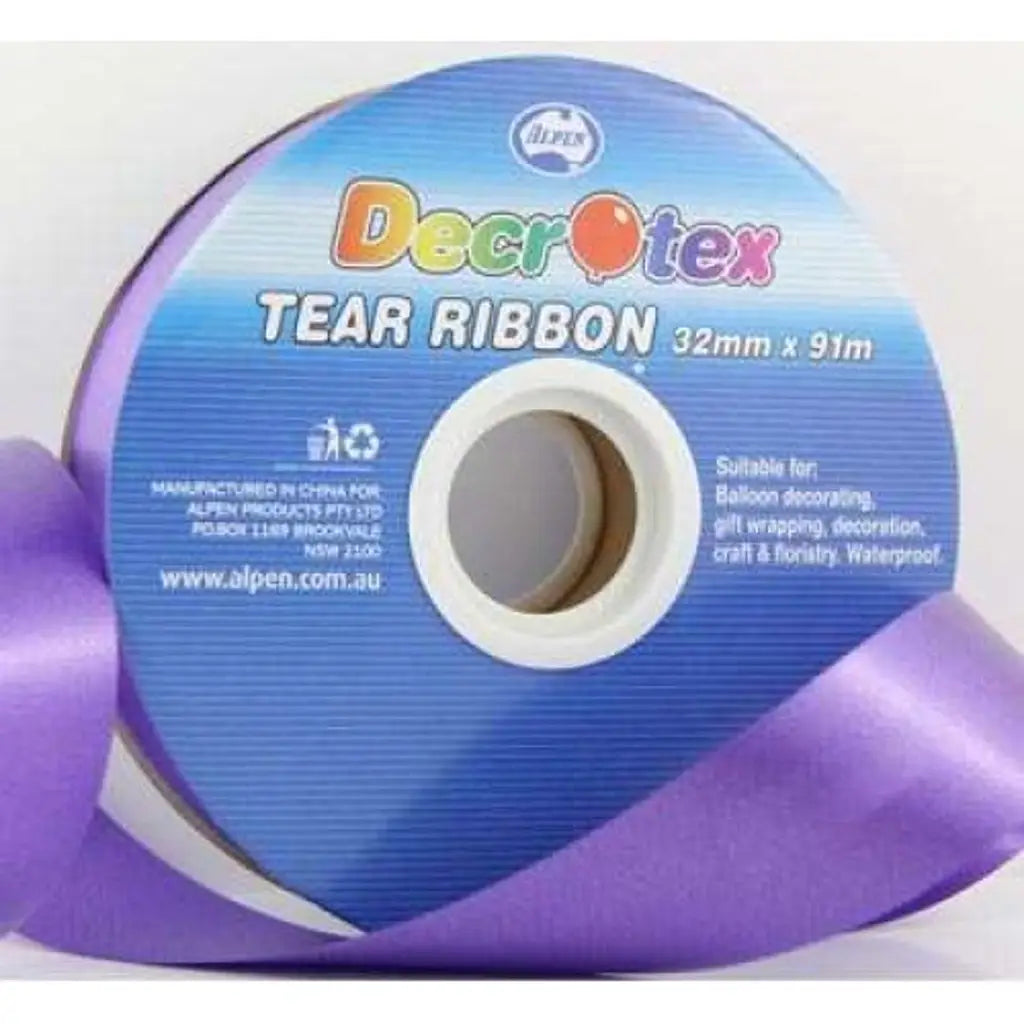 Alpen Decrotex Tear Ribbon Purple 32mmX91m 205523