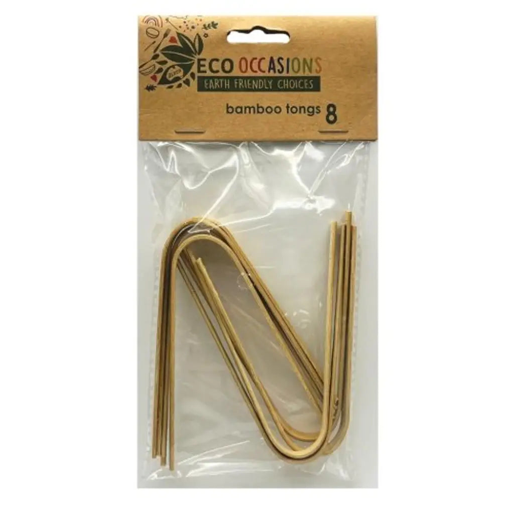 Alpen Eco Occasions Bamboo Tongs 10cm 8Pk 460553