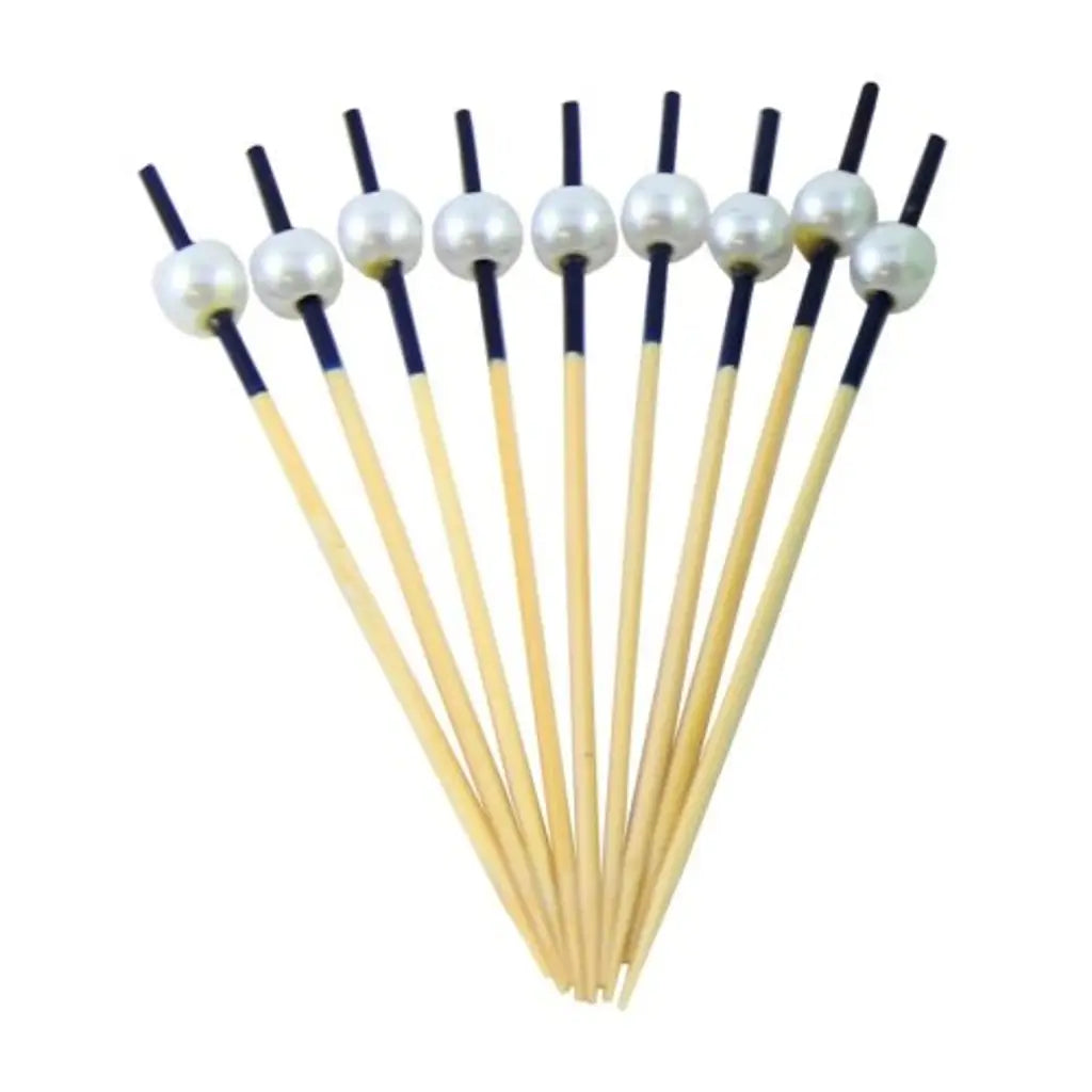 Alpen Eco Occasions Decorative Picks Blue Top With Pearl 10cm 100Pk 460410
