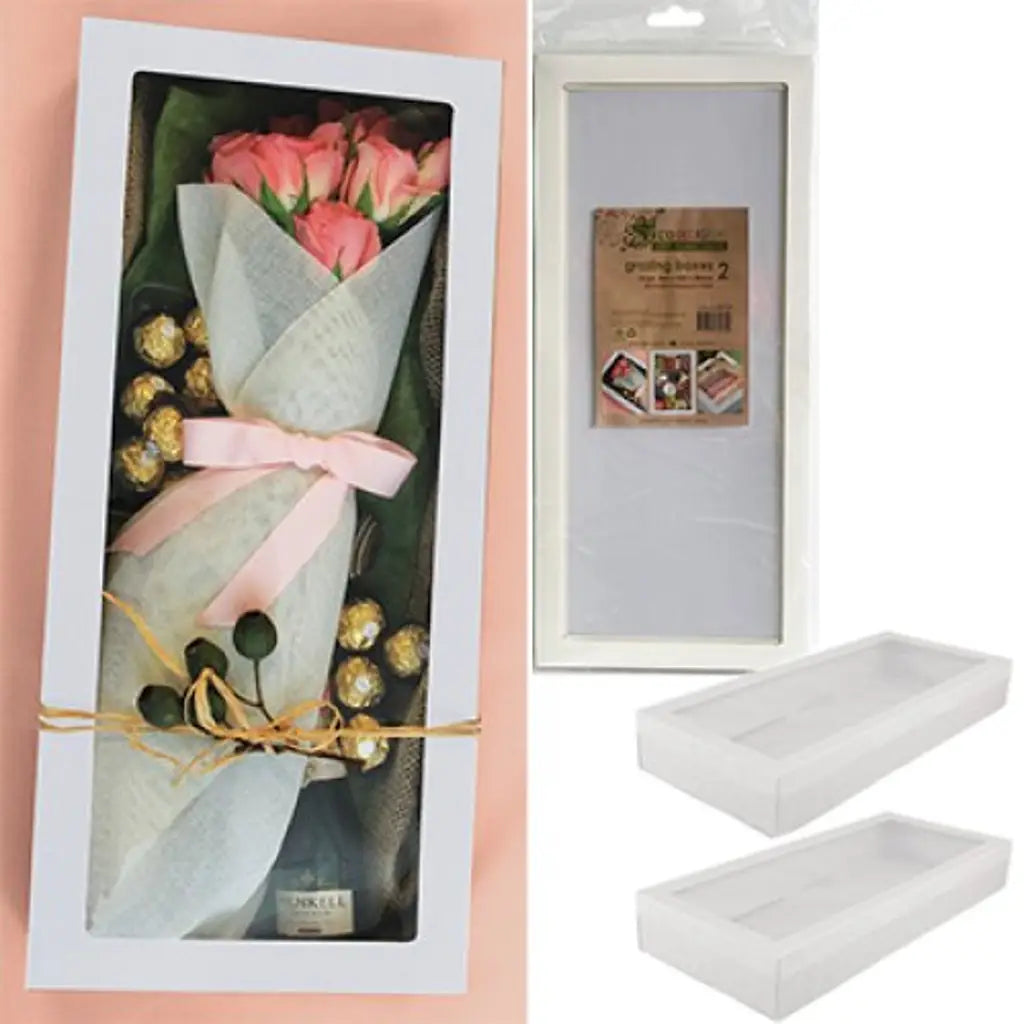 Alpen Eco Occasions Grazing Boxes Large White 560x255x80mm 2Pk 362134