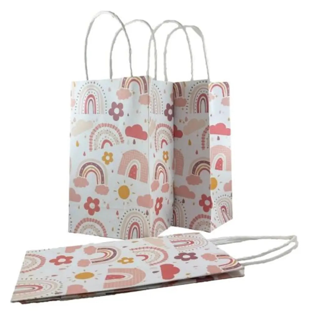 Alpen Eco Occasions Party Bags Boho Rainbow 215x130x80mm 5Pk 465871