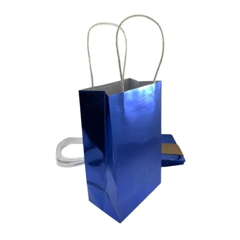 Alpen Eco Occasions Party Bags Metallic Blue 215x130x80mm 5Pk 465850