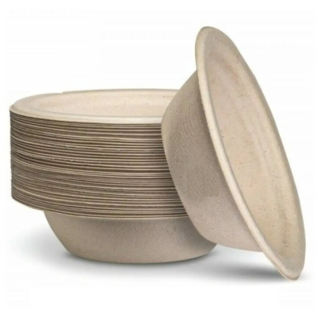 Alpen Eco Occasions Sugarcane Bowls Natural 160mm 50Pk 400301