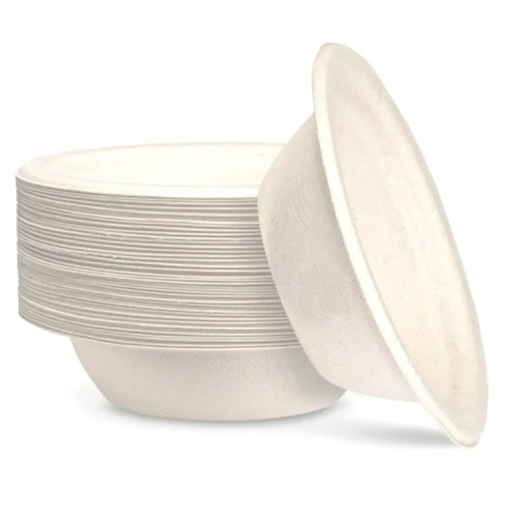 Alpen Eco Occasions Sugarcane Bowls White 160mm 50Pk 400351