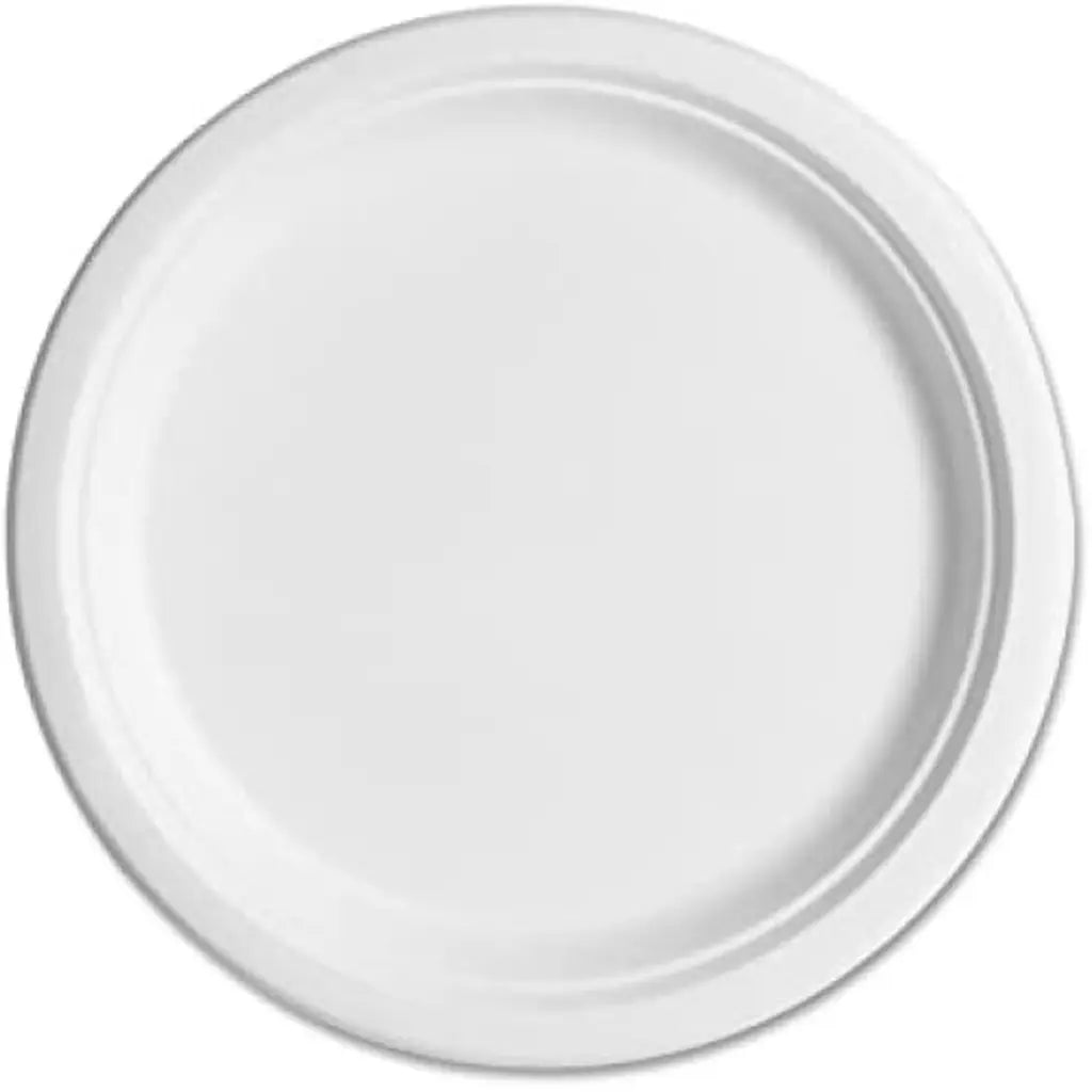 Alpen Eco Occasions Sugarcane Dinner Plates White 230mm 10Pk 400253