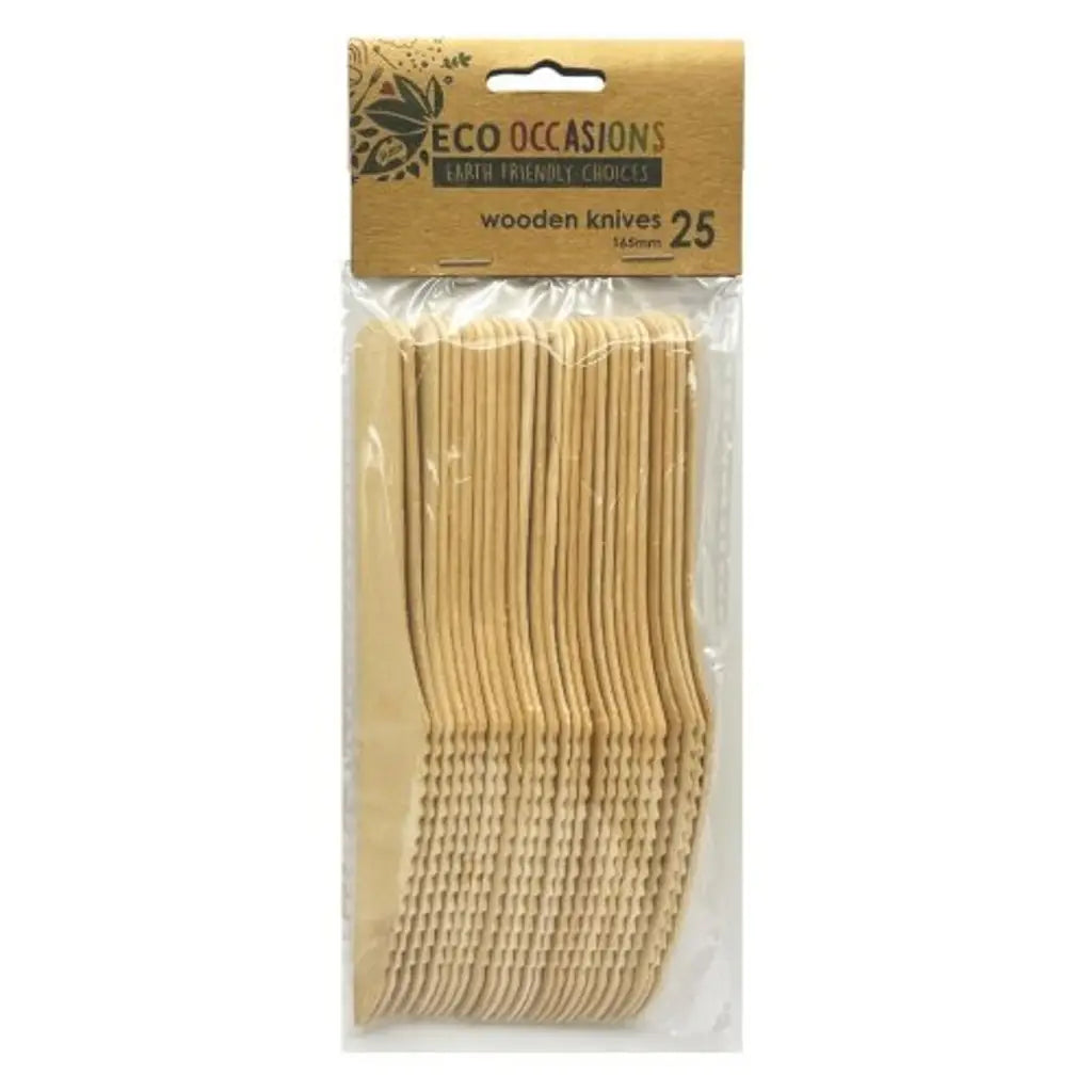 Alpen Eco Occasions Wooden Knives 165mm 25Pk 460586