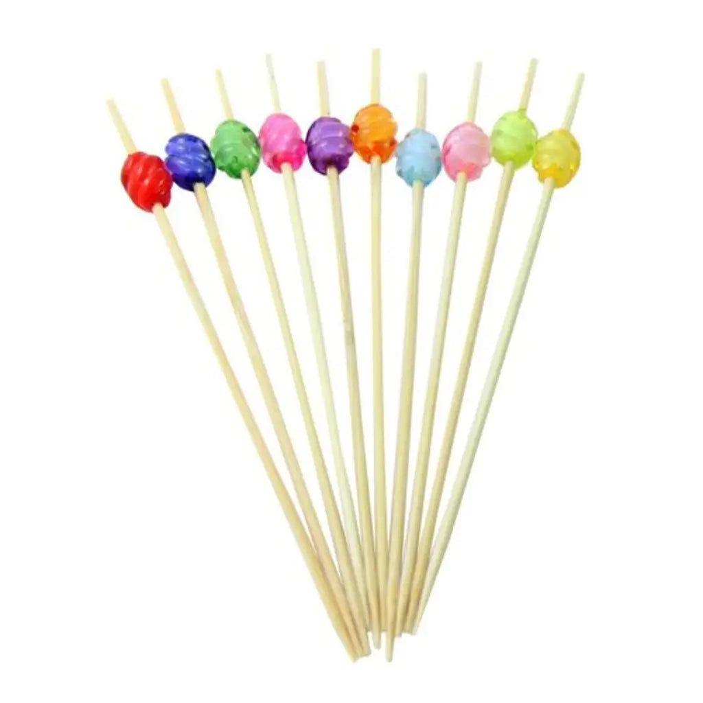 Alpen Eco Occasions Wooden Picks With Crystal Ball 12cm 100Pk 460411