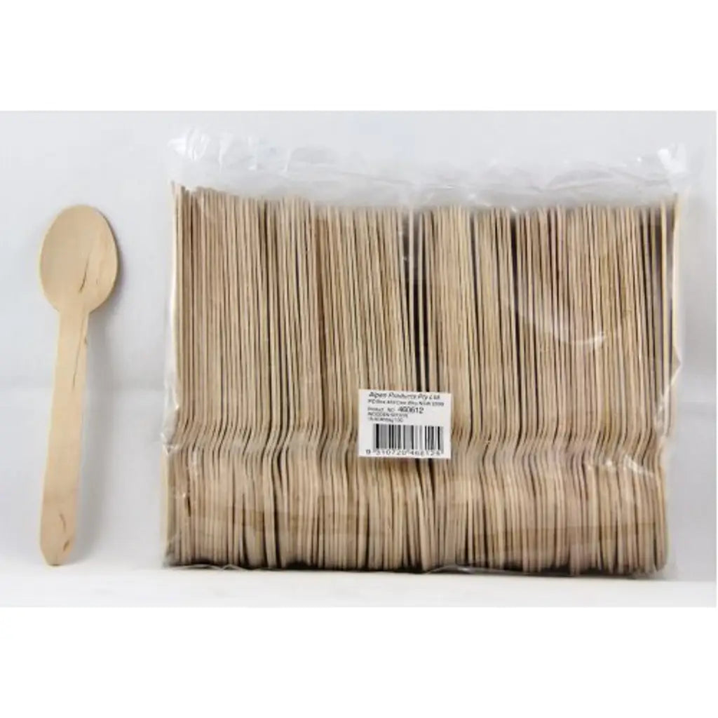 Alpen Eco Occasions Wooden Spoons 155mm 100Pk 460612