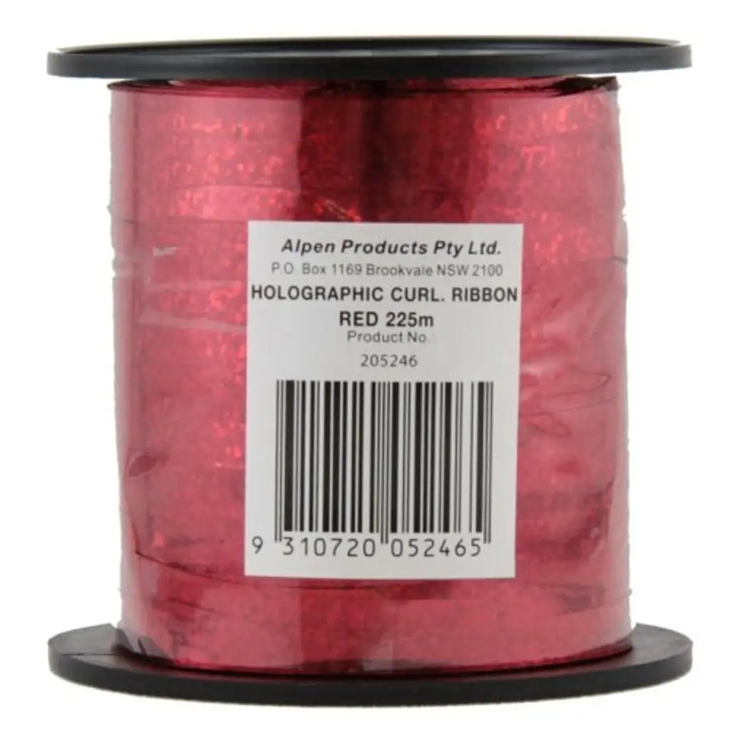 Alpen Holographic Curling Ribbon Red 225m 205246