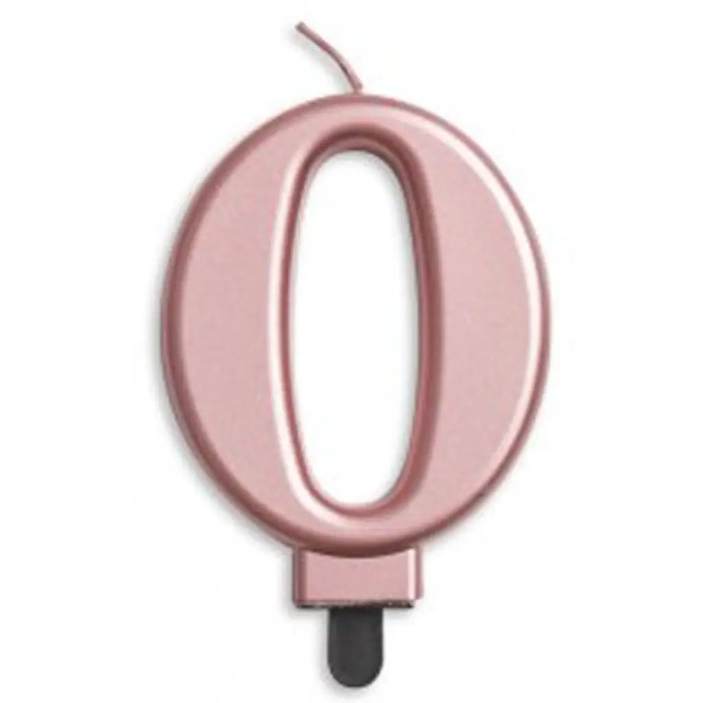 Alpen Occasions Birthday Candles Number 0 Jumbo Rose Gold 431270