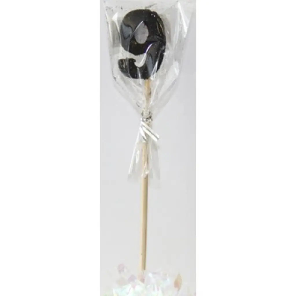 Alpen Occasions Birthday Candles Number 9 Long Stick Glitter Black 447409