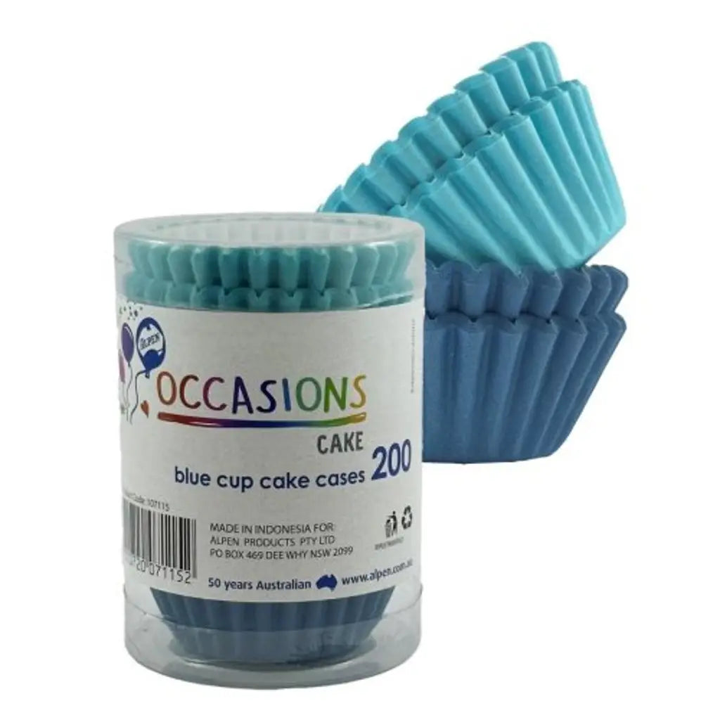 Alpen Occasions Cupcake Cases Blues Assorted 200Pk 107115
