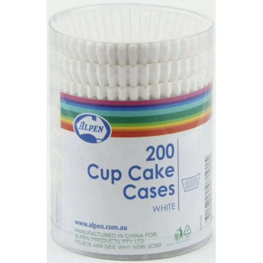 Alpen Occasions Cupcake Cases White 200Pk 107101