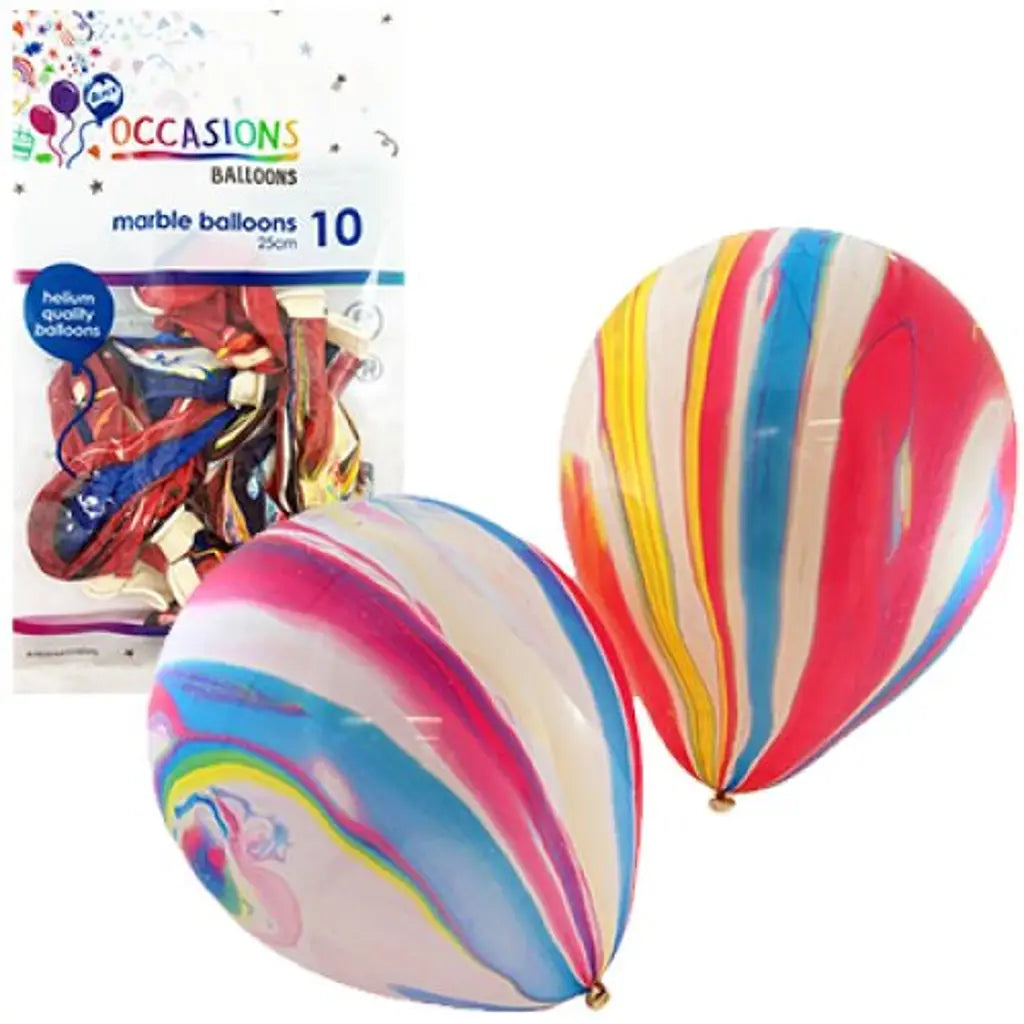 Alpen Occasions Latex Balloon Marble 25cm 10Pk 203292
