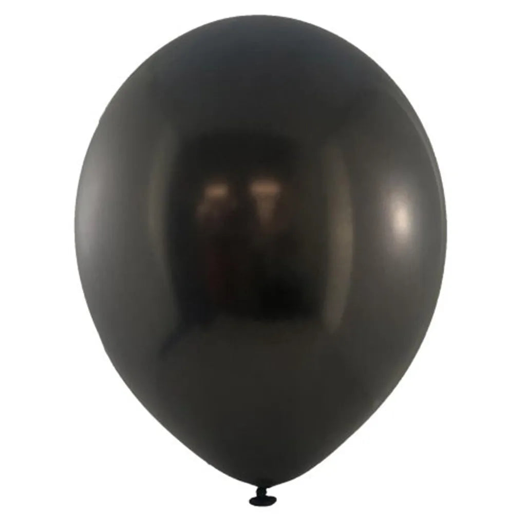 Alpen Occasions Latex Balloon Metallic Black 30cm 25Pk 203148 01