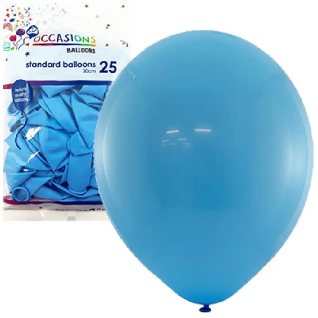 Alpen Occasions Latex Balloon Standard Light Blue 30cm 25Pk 203120