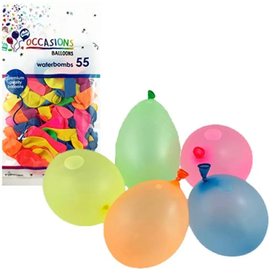 Alpen Occasions Latex Balloons Waterbomb 55Pk 203283