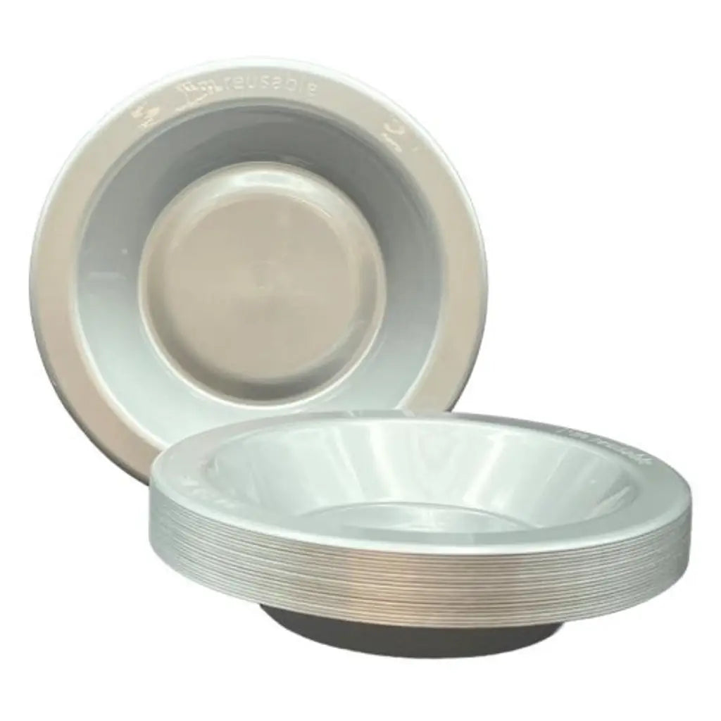 Alpen Occasions Reusable Bowls Silver 180mm 20Pk 384119