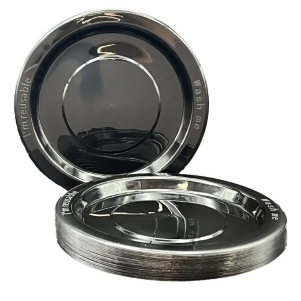 Alpen Occasions Reusable Dinner Plates Black 230mm 20Pk 382158