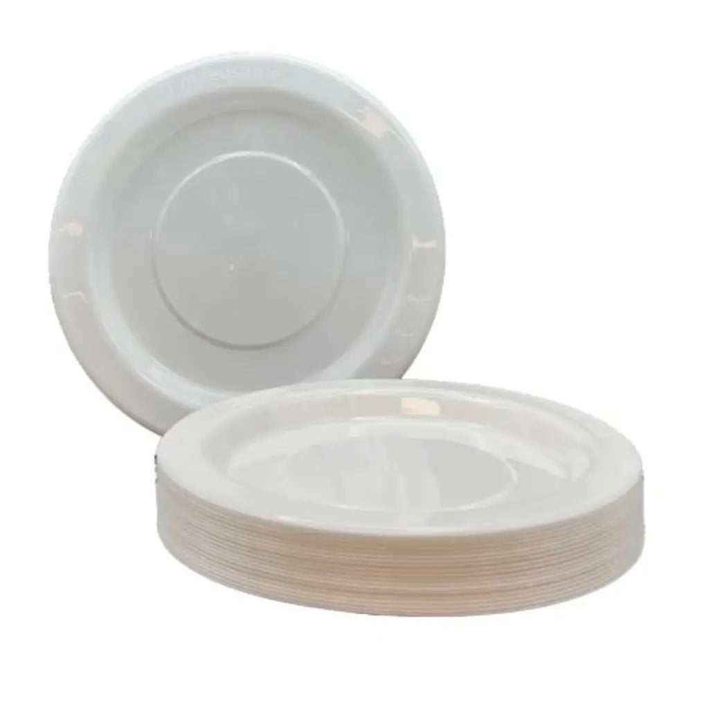 Alpen Occasions Reusable Dinner Plates White 230mm 20Pk 382101