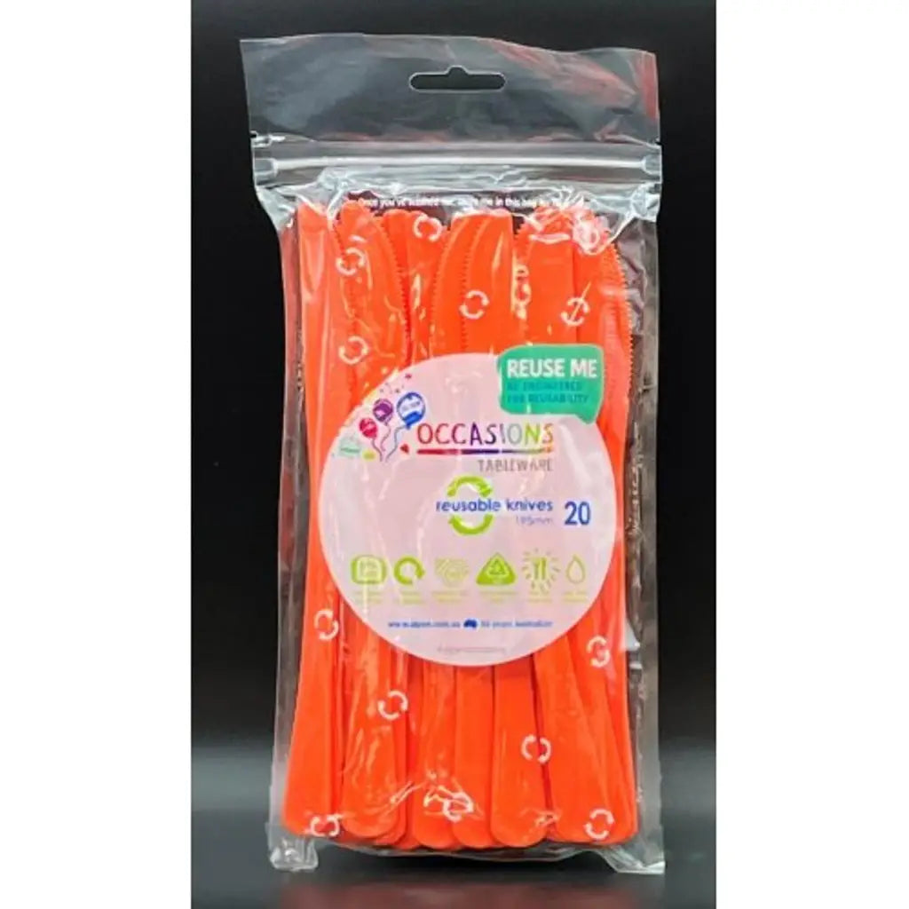 Alpen Occasions Reusable Knives Orange 20Pk 386149