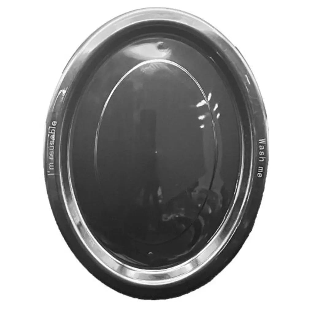 Alpen Occasions Reusable Oval Plates Black 315x245mm 20Pk 383158