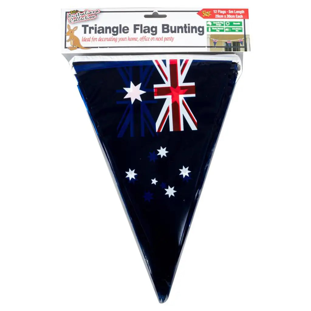 Australian Flag Triangle Bunting Size 20x30cm 12 Flags 5m 12 157570