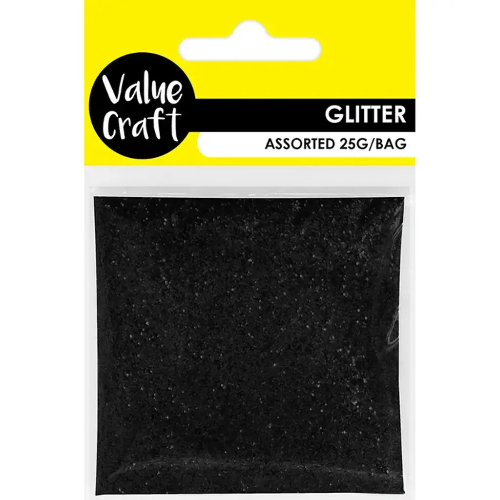 Craft Glitter Black 25g VCGBK