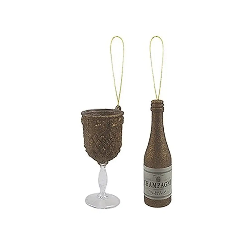 Dats Decoration Xmas Ornaments Asst Design Champagne 73380