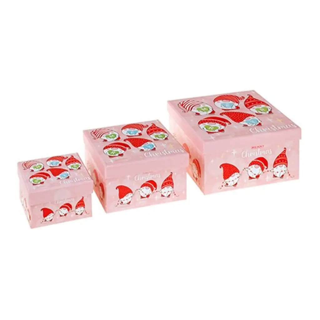 Dats Gift Box Xmas Set 3 Square Cute 66910