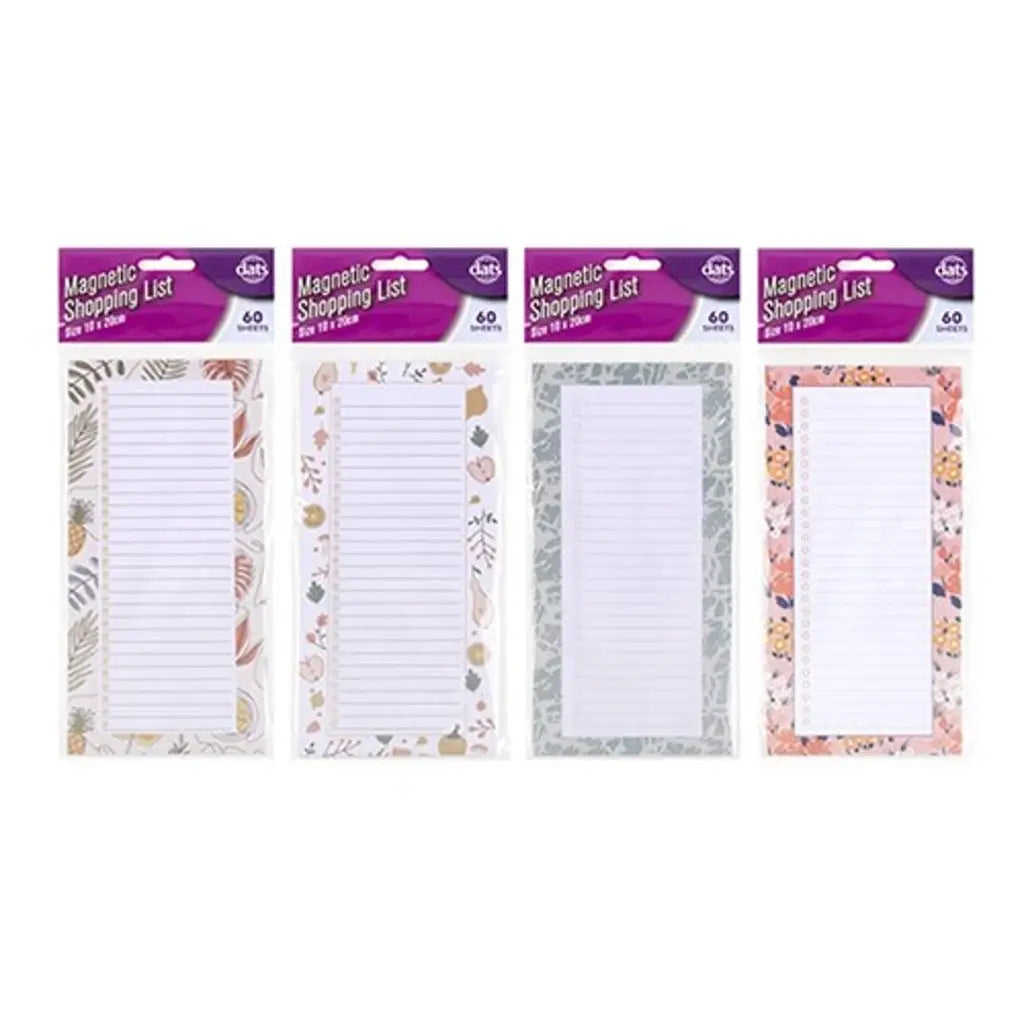 Dats List Shopping Magnetic 4 Assorted 60Sheets 52382