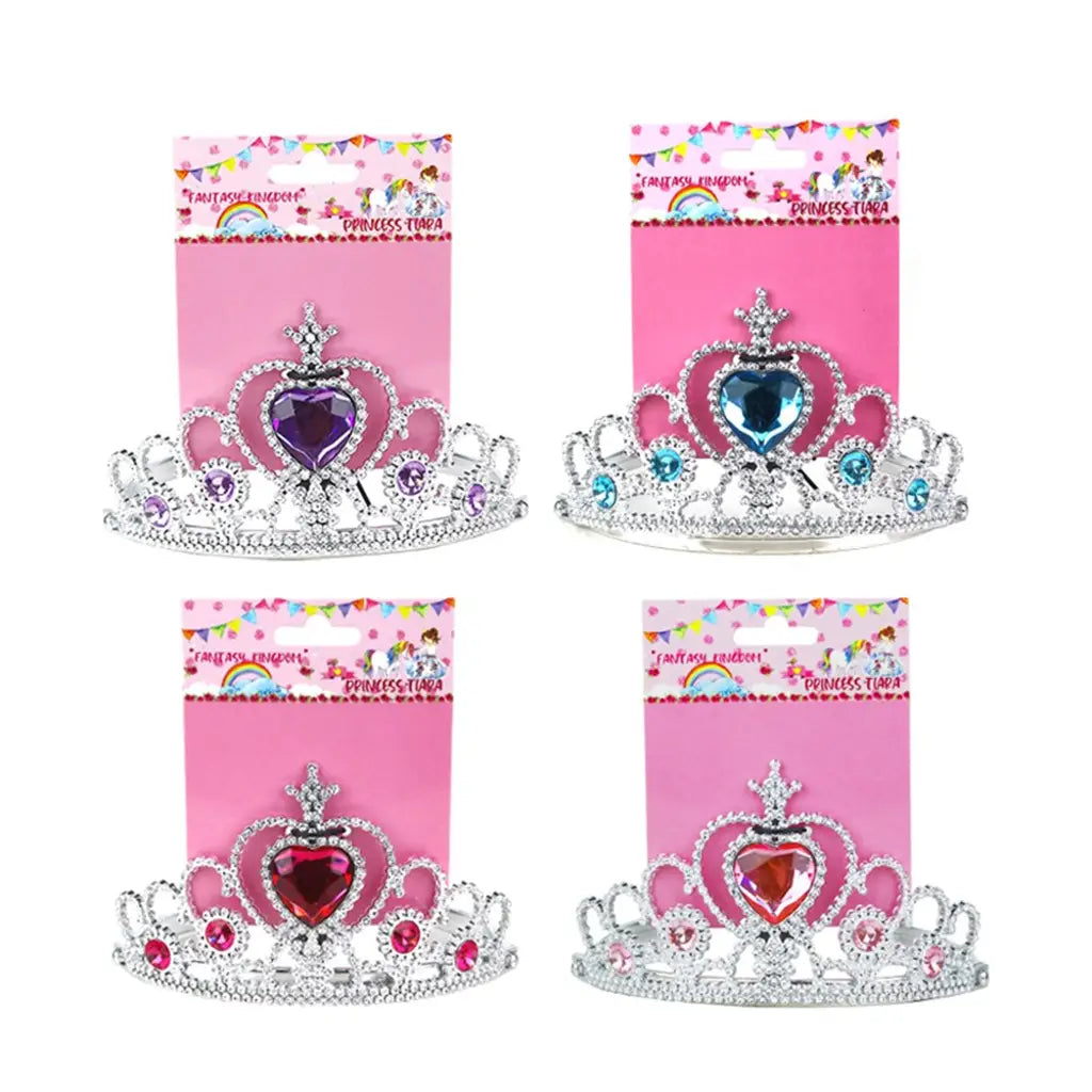 Fantasy Kingdom Assorted Silver Princess Tiara With Diamantes A30684