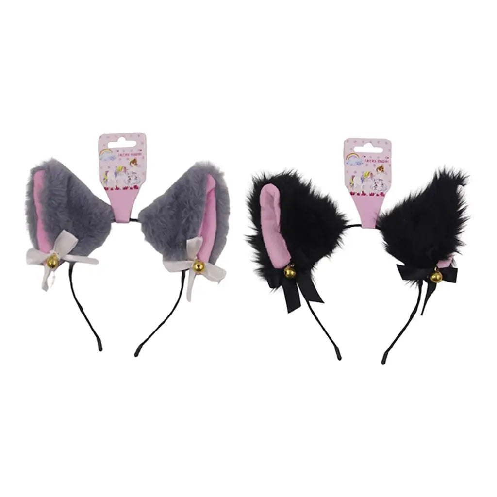 Fantasy Kingdom Black Or Grey Furry Cat Headband PP44088