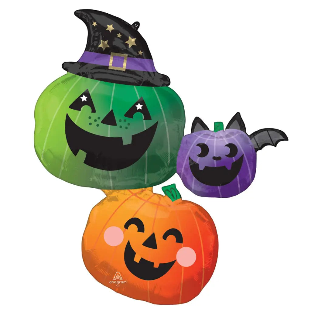 Foil Balloon Supershape Fun & Spooky Pumpkin Stacker 73x83cm 4482101