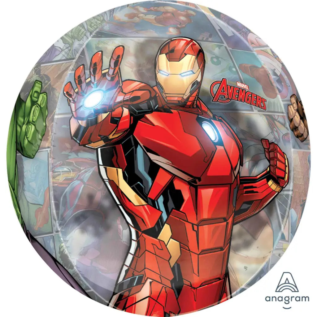 Foil Balloon Supershape Orbz Clear Avengers Powers 4071201