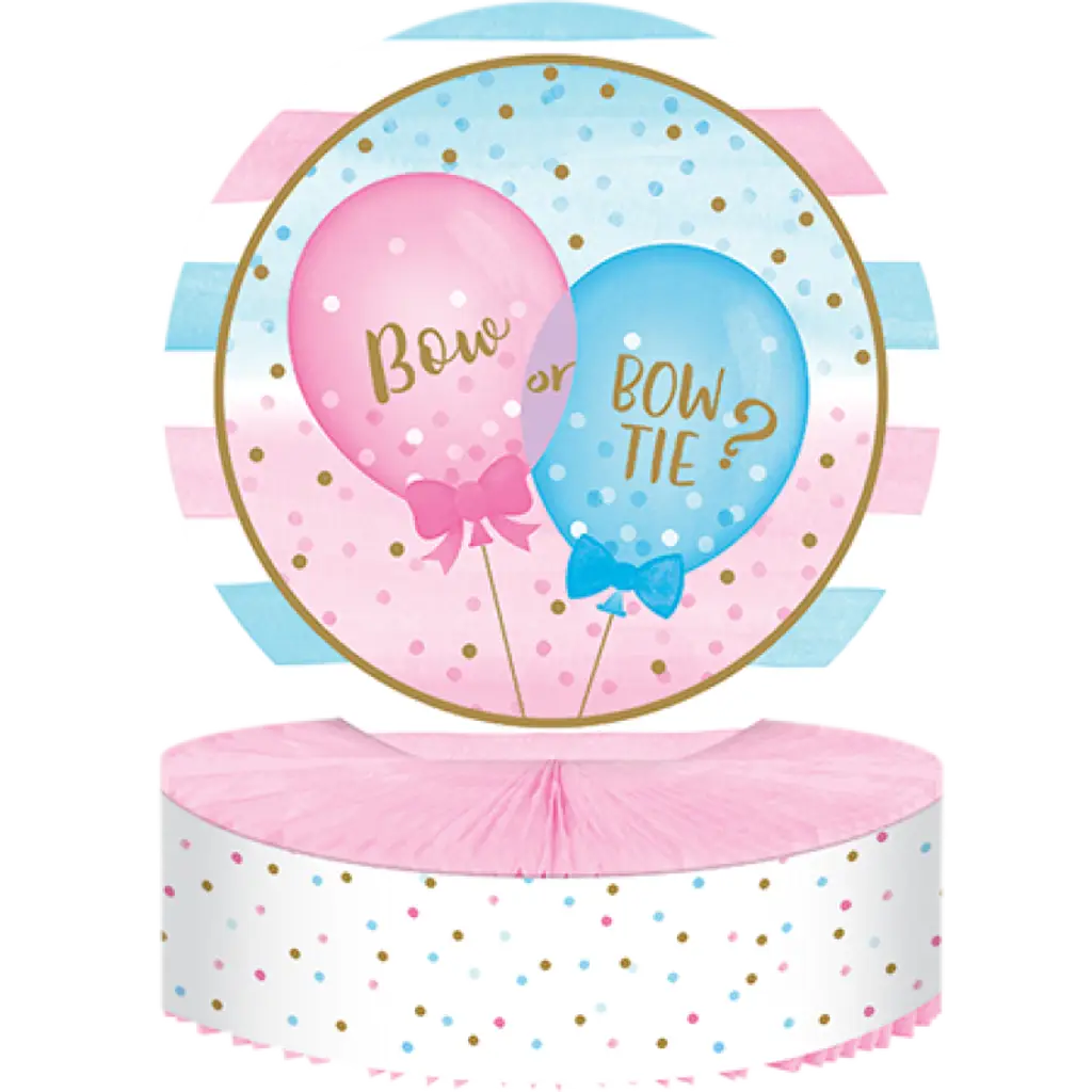 Gender Reveal Balloons Centrepiece Honeycomb 30x23cm CC336685