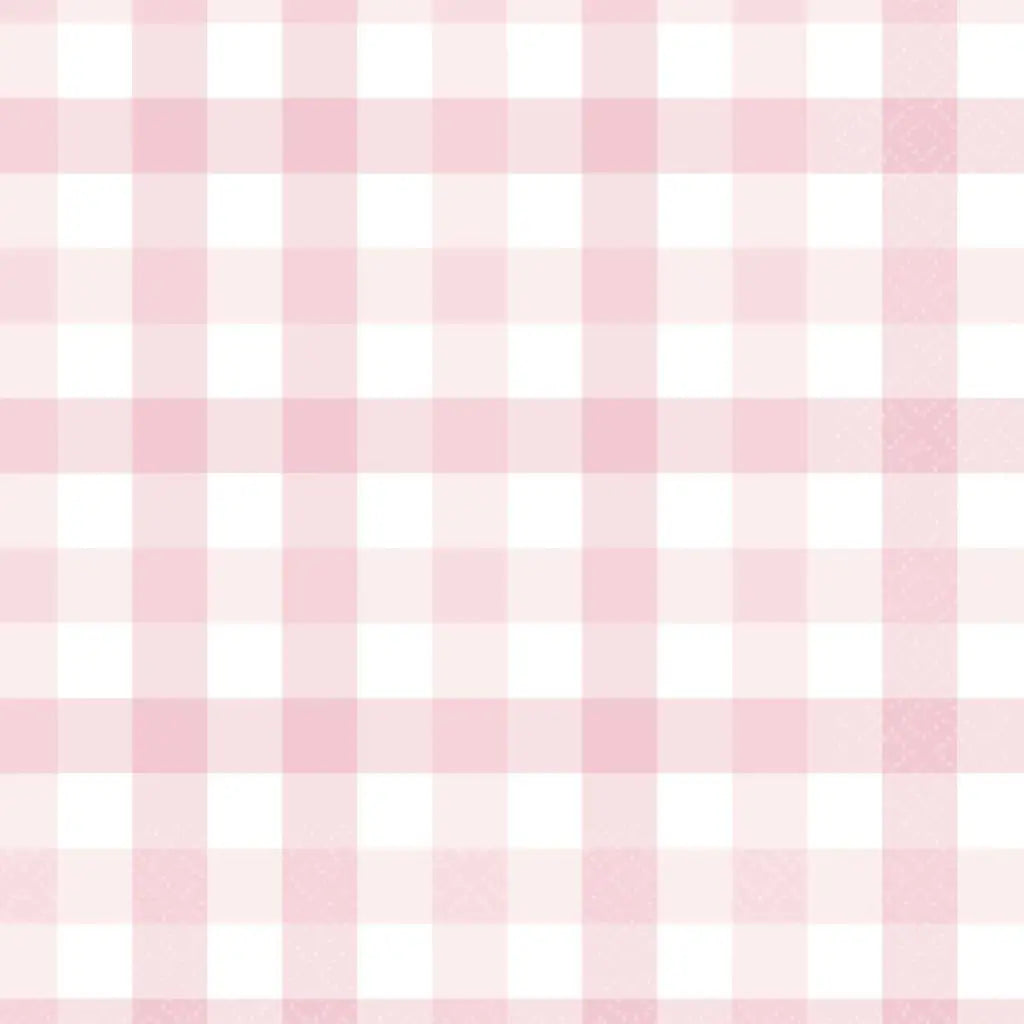 Gingham Lunch Napkin Pastel Pink 16Pk 88052917
