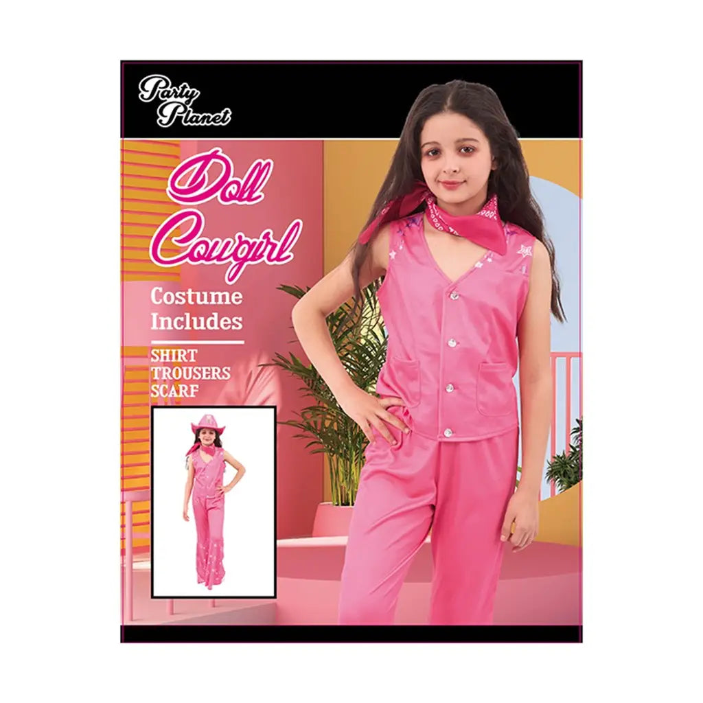 Girl Barbie Costume-Including Shirt, Trousers, Scarf, PP73965