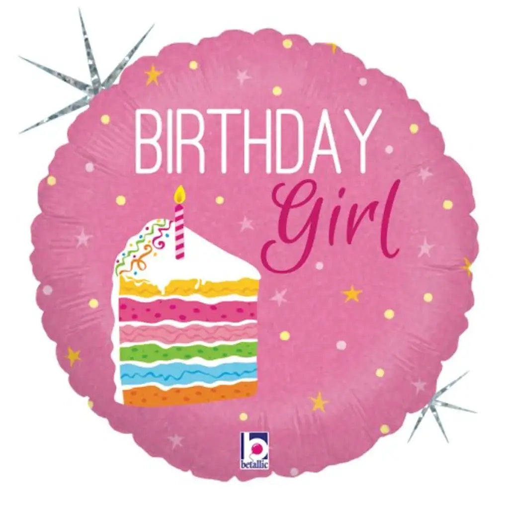 Grabo Foil Balloon Birthday Cake Girl 18in G36277H