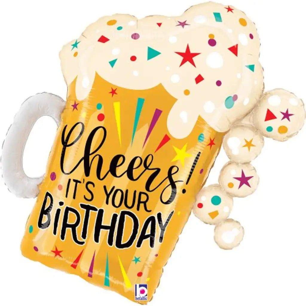 Grabo Foil Balloon Birthday Fun Confetti Beer 35in G25365P