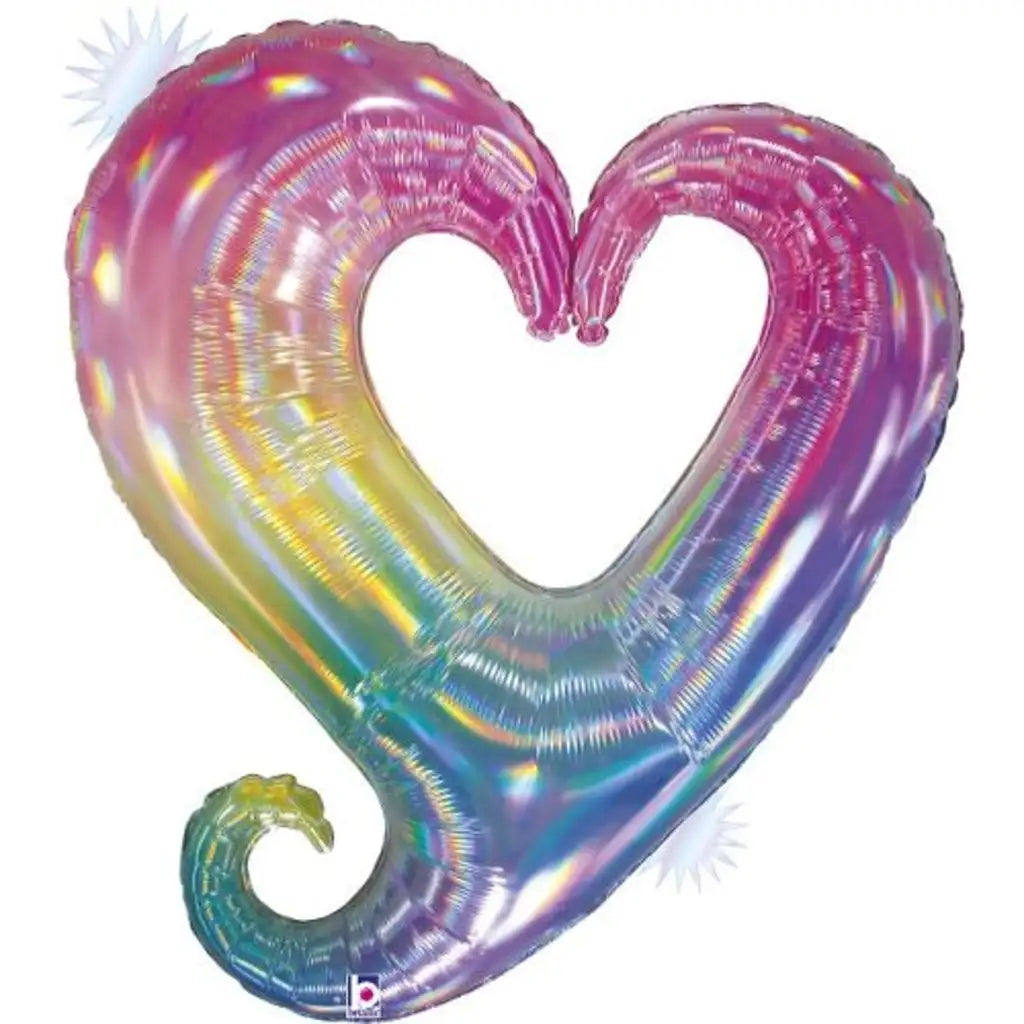 Grabo Foil Balloon Chain of Hearts Opal 37in G85544RHP