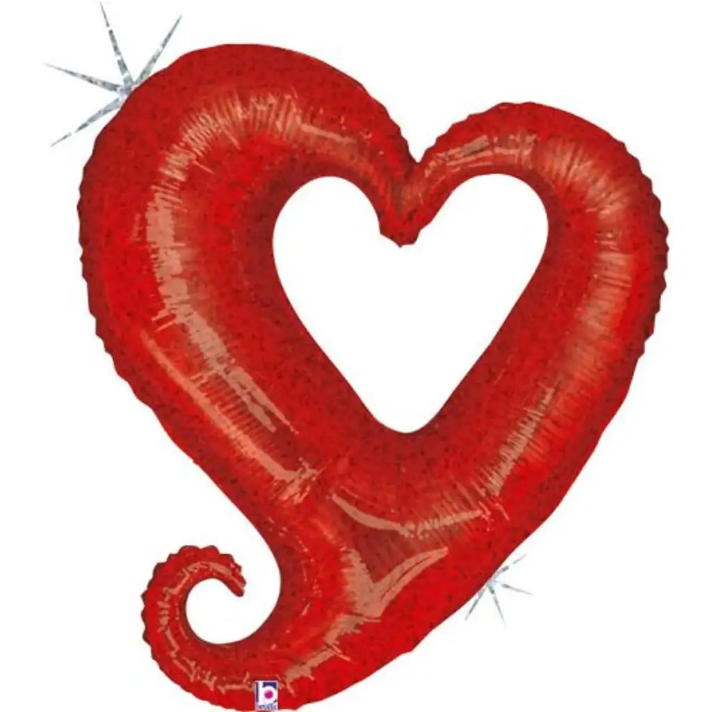 Grabo Foil Balloon Chain of Hearts Red 37in G85125HP