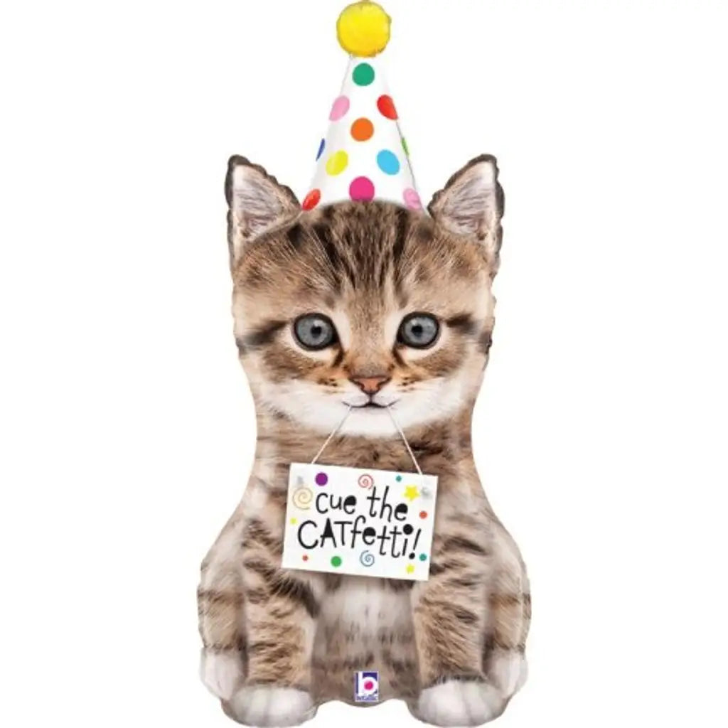 Grabo Foil Balloon Cue The Catfetti 41in G25122P