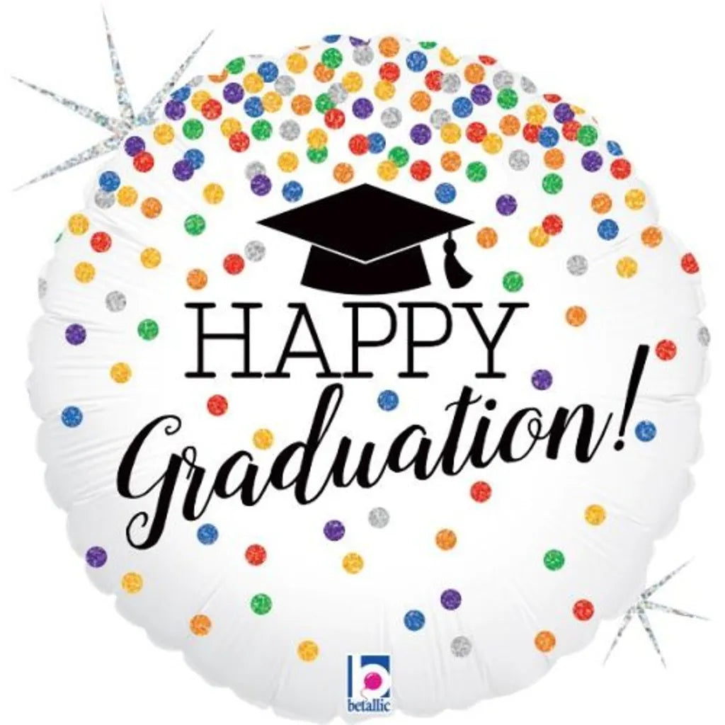 Grabo Foil Balloon Glitter Grad Confetti 18in G36551GHP