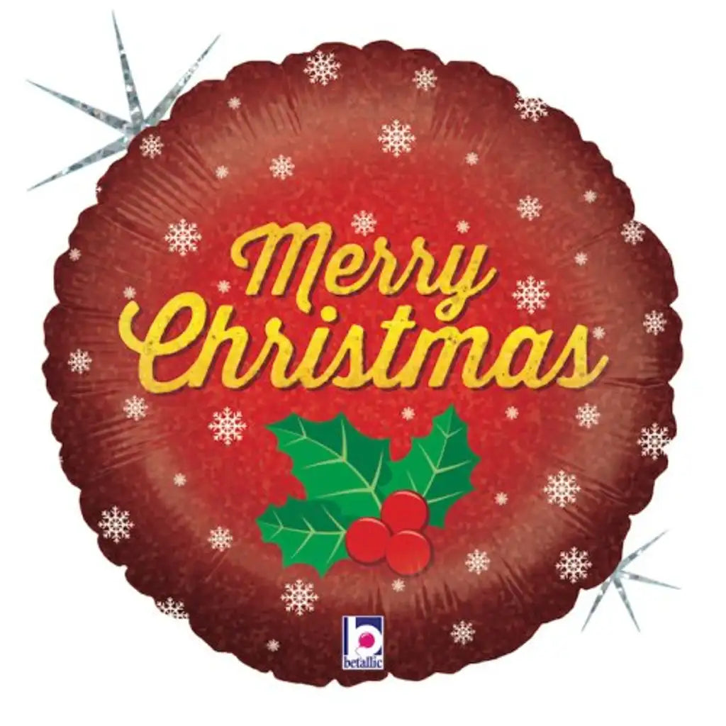 Grabo Foil Balloon Golden Christmas 18in G36067H