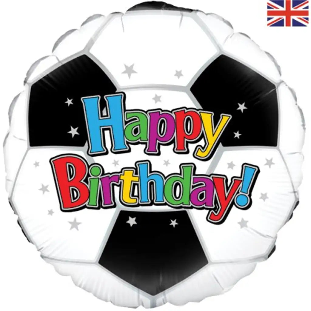 Grabo Foil Balloon Happy Birthday Football 18in 210718