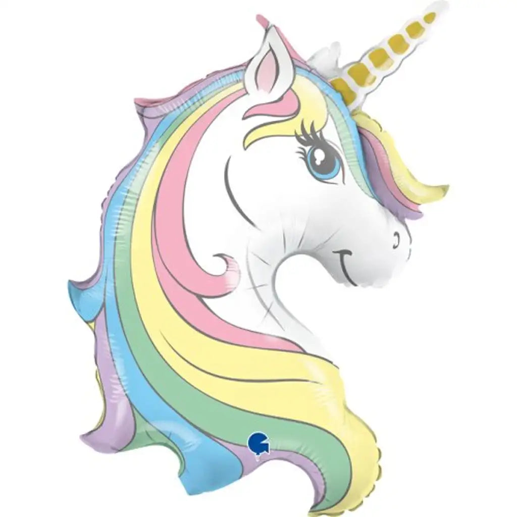 Grabo Foil Balloon Macaron Unicorn Head 39in G72031