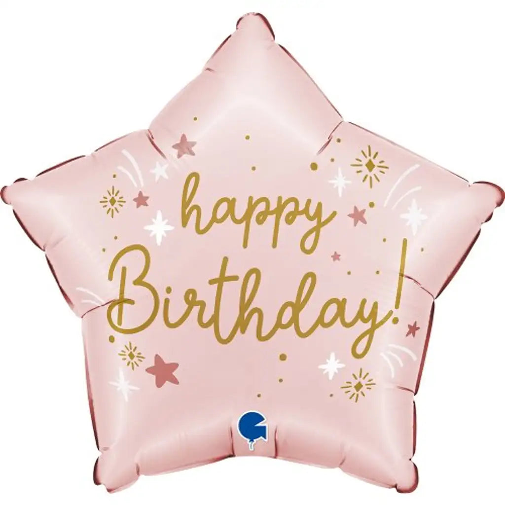 Grabo Foil Balloon Pink Birthday Star 18in G78196P