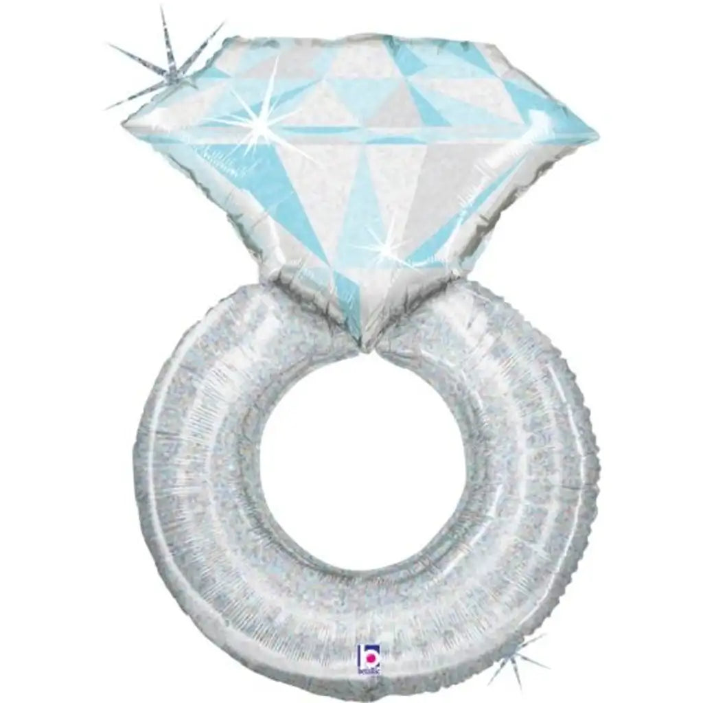 Grabo Foil Balloon Platinum Wedding Ring 38in G35366HP